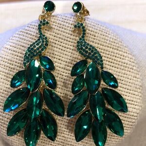 Green Bird Earrings